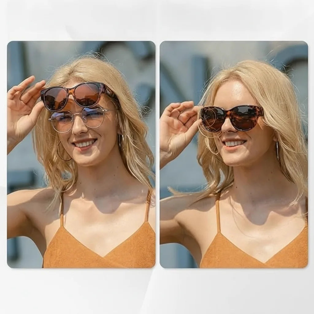 Clip-On Sunglasses | Polarized UV400 & Lightweight TR90 Frame | For Glasses Wearers