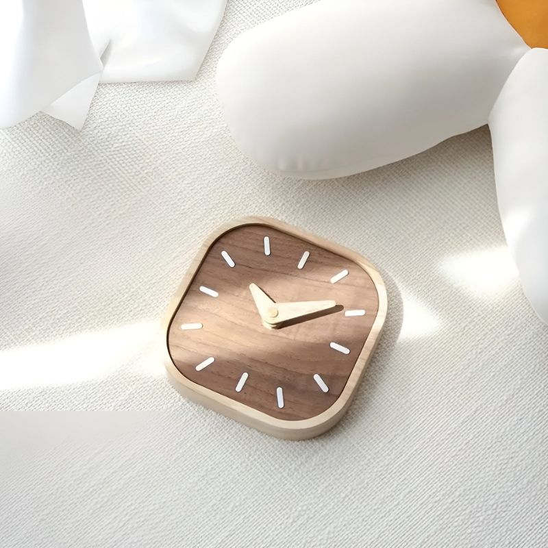 Clock | Silent Movement & Square Wood Frame