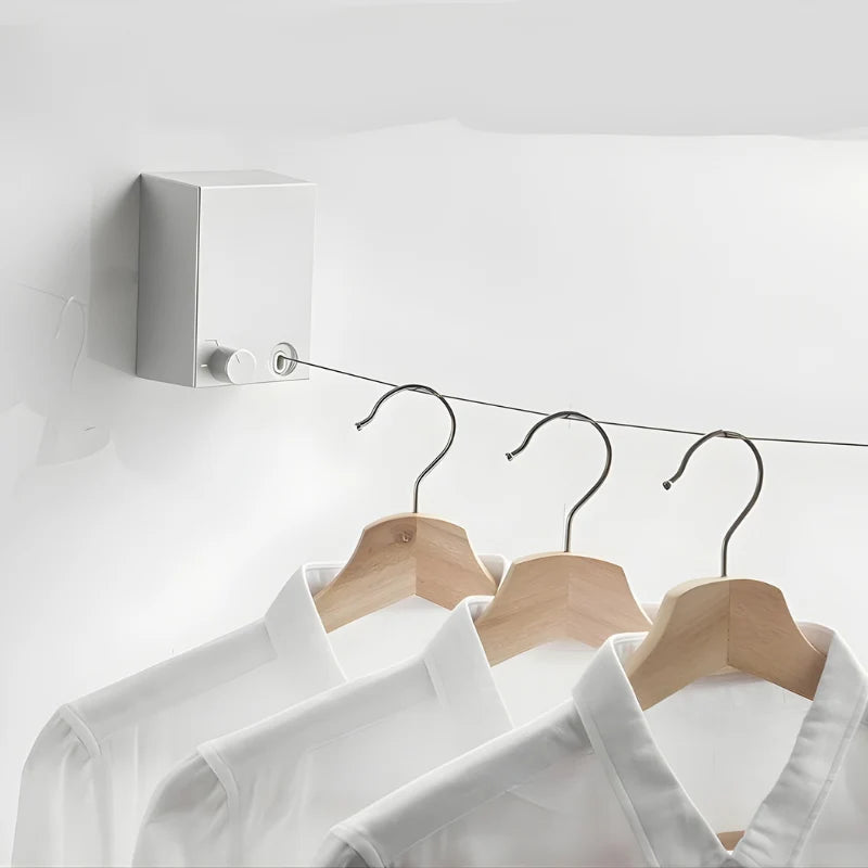 Clothesline | Wall-Mounted & Self-Retracting | 4.2 m Nylon Cord