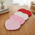 Coaster Set | Heart-Shaped Heat-Resistant & Non-Slip | Set of 4