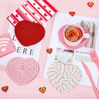 Coaster Set | Heart-Shaped Heat-Resistant & Non-Slip | Set of 4