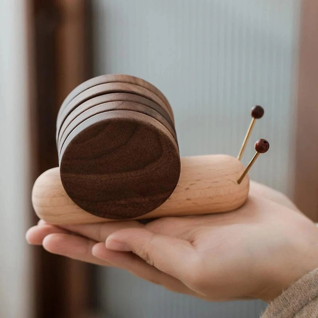Coaster Set | Walnut Wood & Stackable