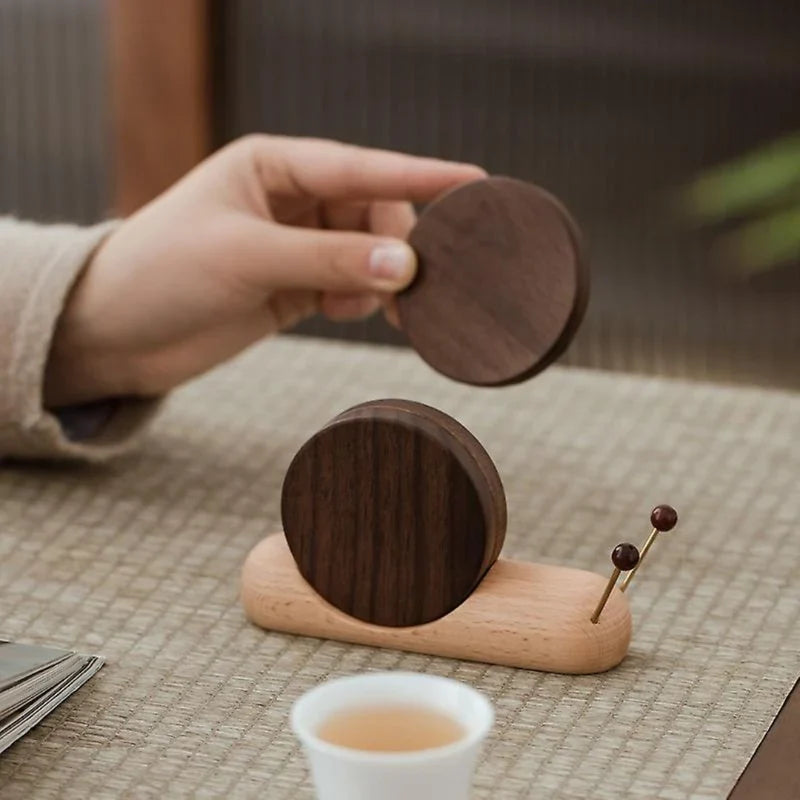Coaster Set | Walnut Wood & Stackable