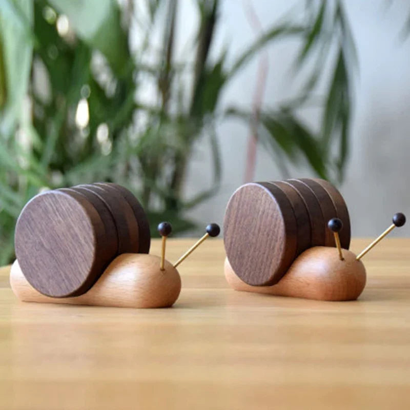 Coaster Set | Walnut Wood & Stackable