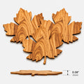 Coasters | Solid Maple Leaf-Shaped | Set of 3