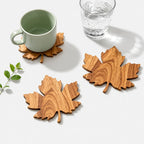 Coasters | Solid Maple Leaf-Shaped | Set of 3