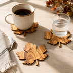 Coasters | Solid Maple Leaf-Shaped | Set of 3