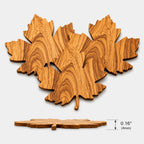 Coasters | Solid Maple Leaf-Shaped | Set of 3