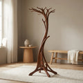 Coat Stand | Hand-Carved Floral Art Nouveau Solid Wood