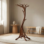 Coat Stand | Hand-Carved Floral Art Nouveau Solid Wood