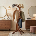 Coat Stand | Hand-Carved Floral Art Nouveau Solid Wood