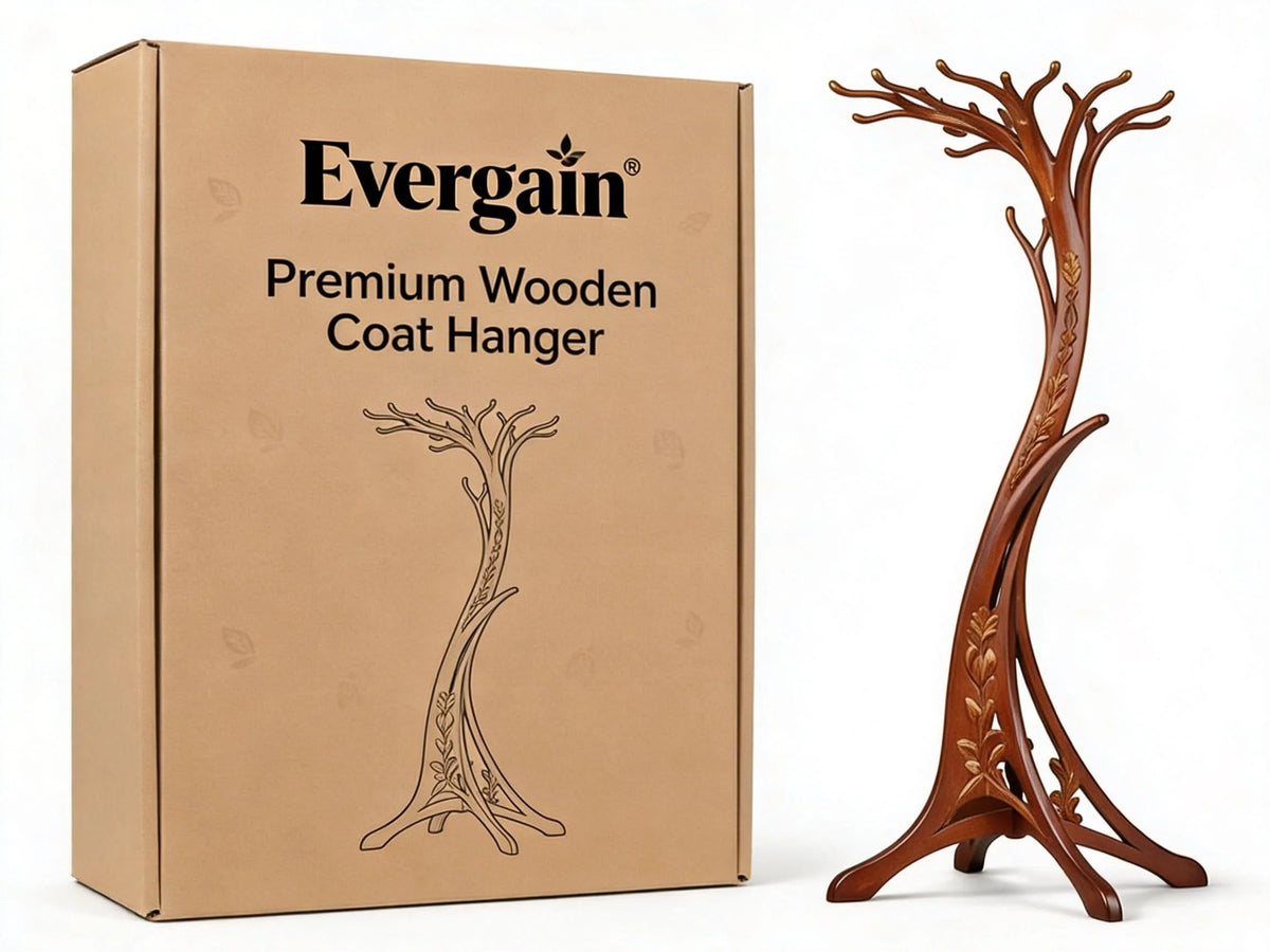 Coat Stand | Hand-Carved Floral Art Nouveau Solid Wood
