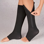 Compression Socks | Zippered Graduated 20-30 mmHg & Open Toe