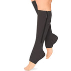 Compression Socks | Zippered Graduated 20-30 mmHg & Open Toe