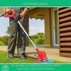 Cordless Brush Cutter | Adjustable Telescopic Handle & 90° Rotating Head | Includes 3 Interchangeable Blades