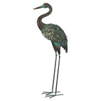 Crane Garden Statue | Solar Powered & Blinking Lights | 37 1/4 in Tall