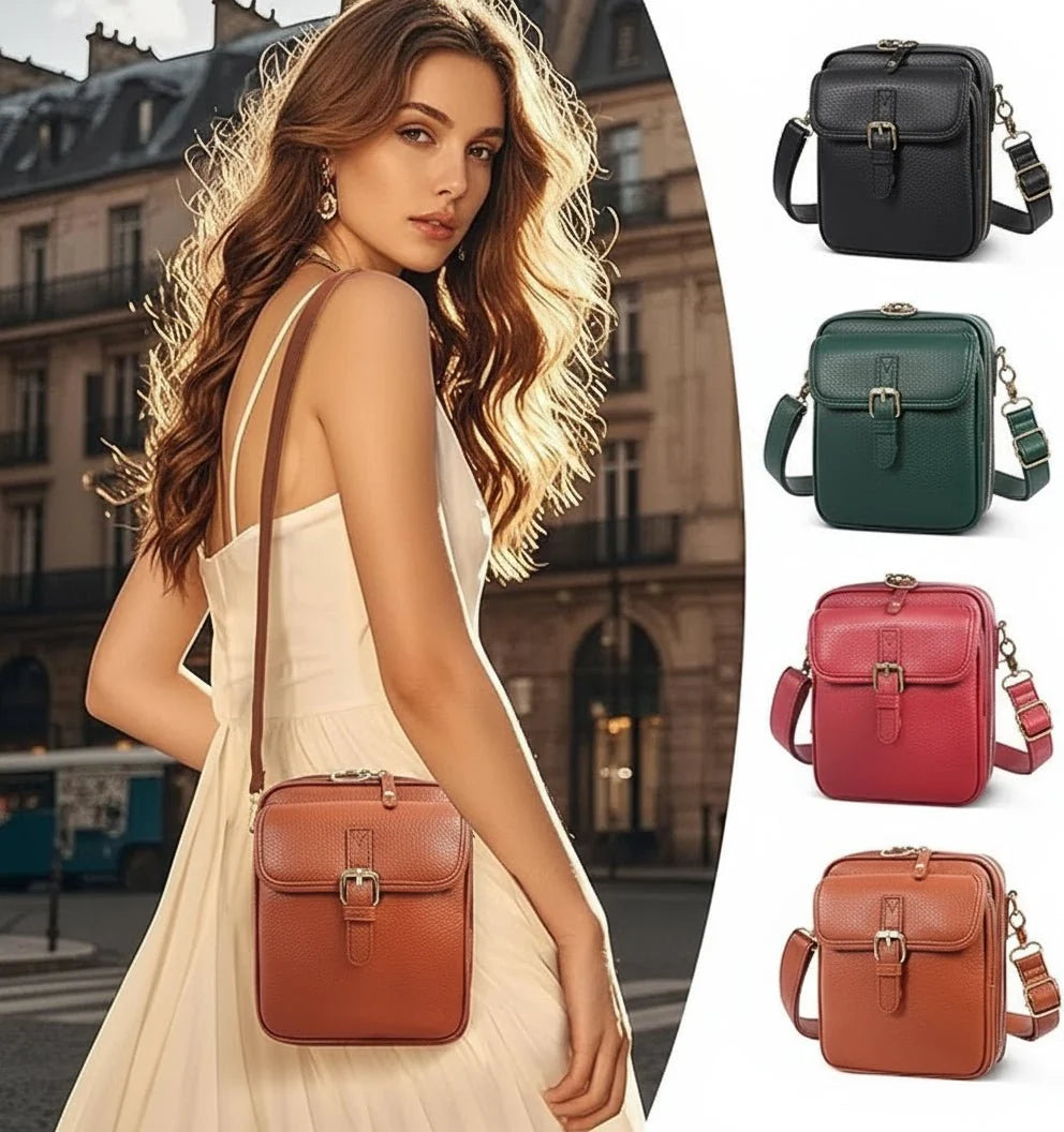 Crossbody Bag | Anti-Theft Zippers & Adjustable Strap