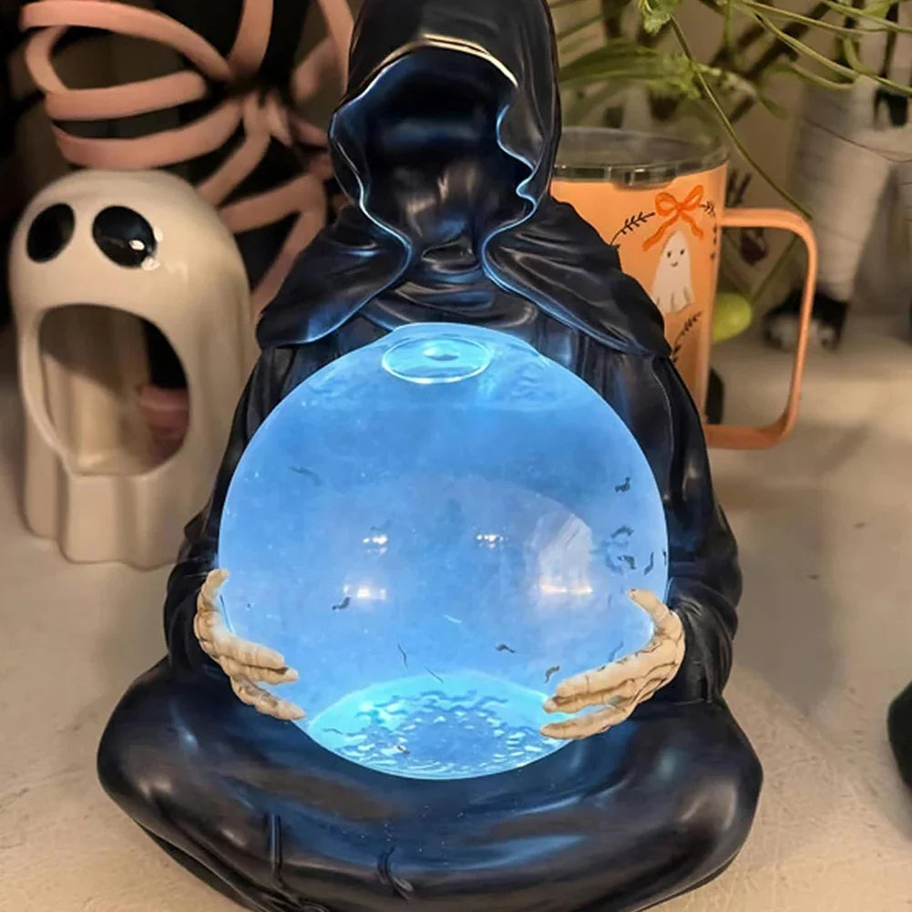Crystal Ball Decoration | Grim Reaper & LED Floating Bats