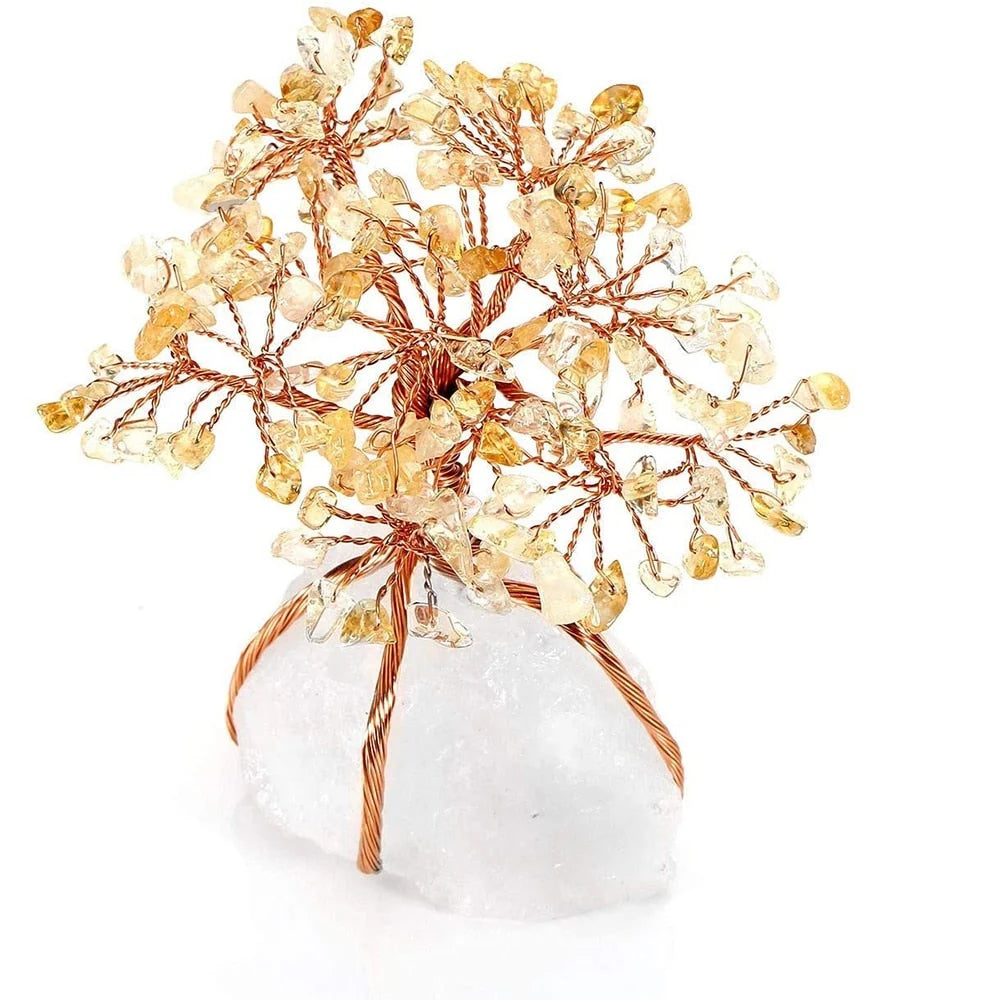 Crystal Ornament | Handmade Stones & Copper Wire | Tree Of Life