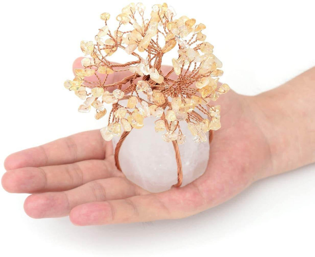 Crystal Ornament | Handmade Stones & Copper Wire | Tree Of Life