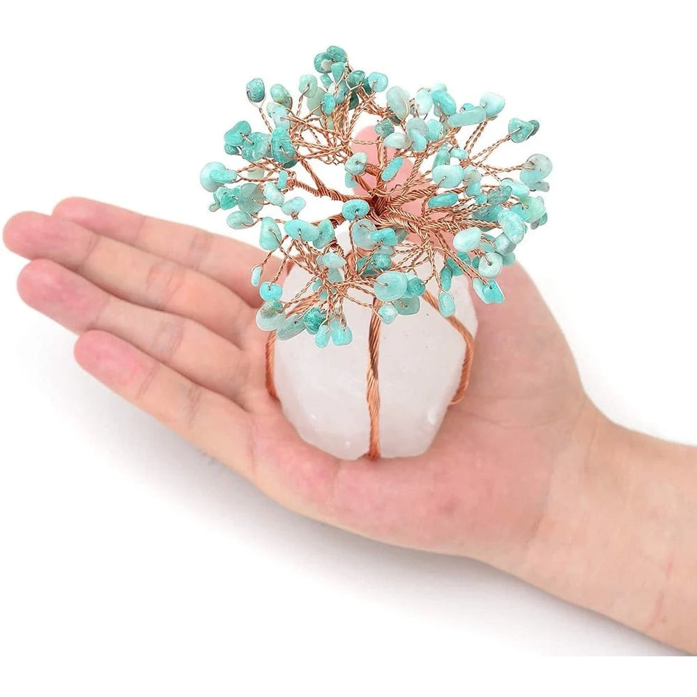 Crystal Ornament | Handmade Stones & Copper Wire | Tree Of Life