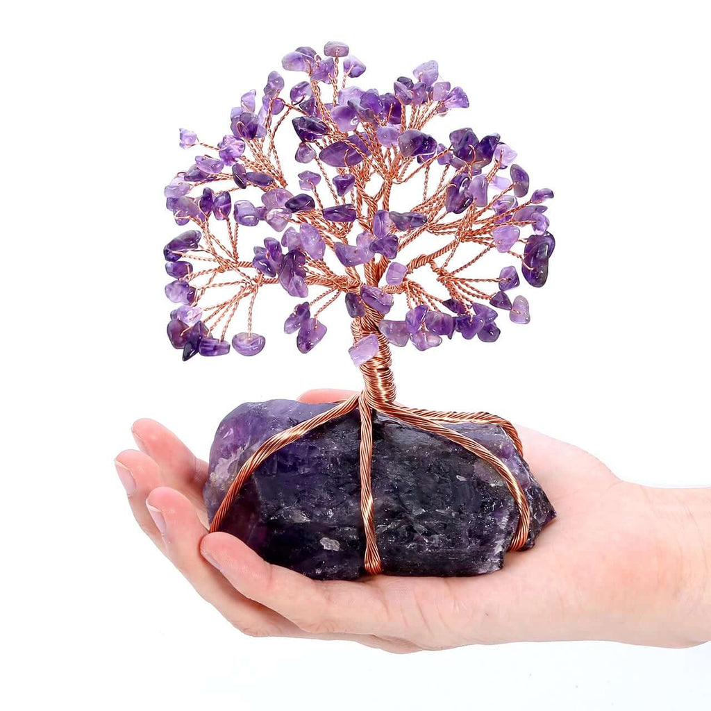 Crystal Ornament | Handmade Stones & Copper Wire | Tree Of Life