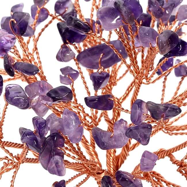Crystal Ornament | Handmade Stones & Copper Wire | Tree Of Life