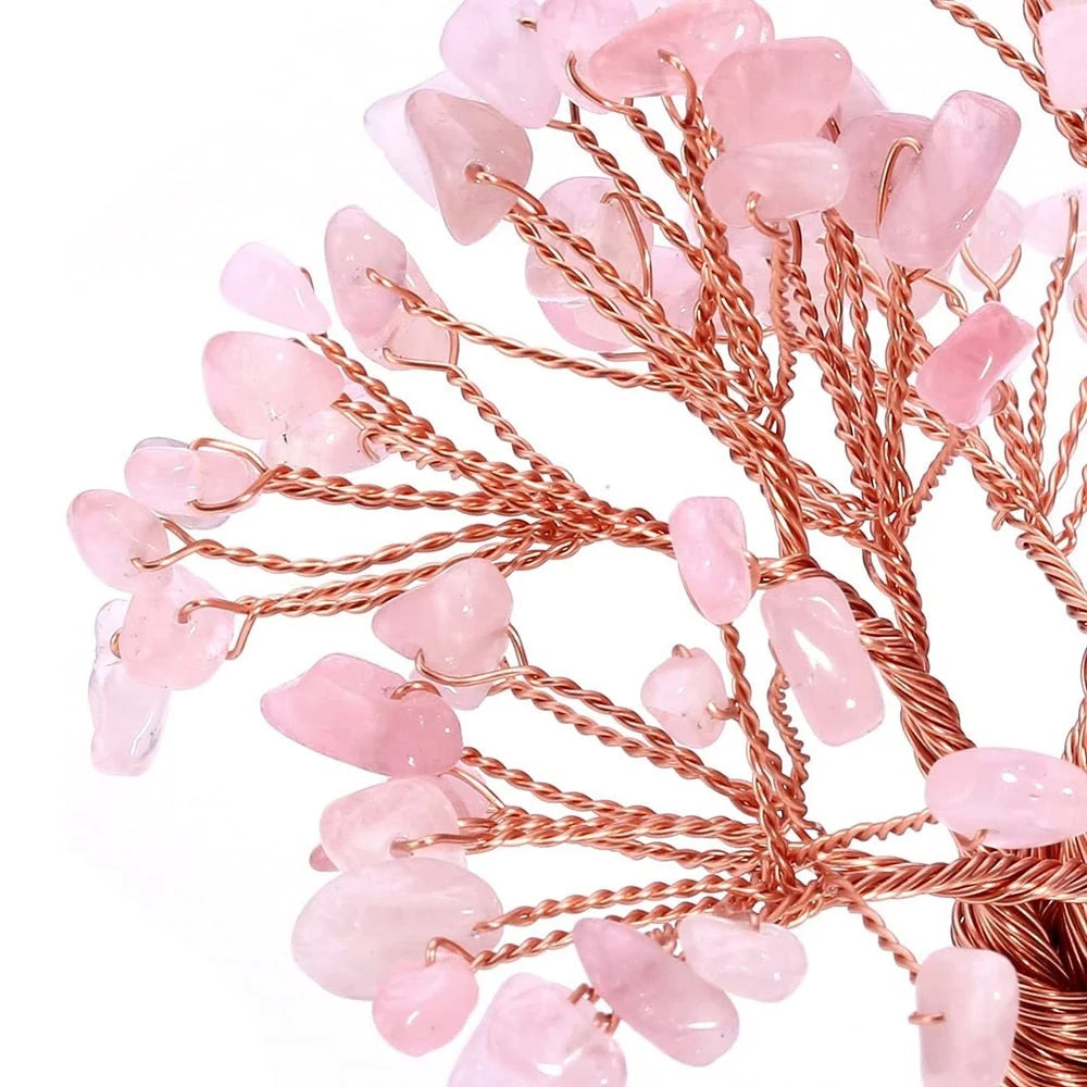 Crystal Ornament | Handmade Stones & Copper Wire | Tree Of Life