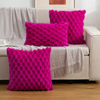 Cushion Cover | 3D Plush Grid Texture | Machine-Washable