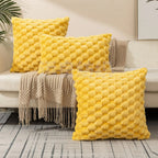 Cushion Cover | 3D Plush Grid Texture | Machine-Washable