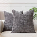 Cushion Cover | Chenille Fabric & Bamboo Texture | Solid Color