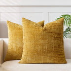 Cushion Cover | Chenille Fabric & Bamboo Texture | Solid Color