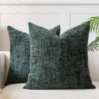 Cushion Cover | Chenille Fabric & Bamboo Texture | Solid Color