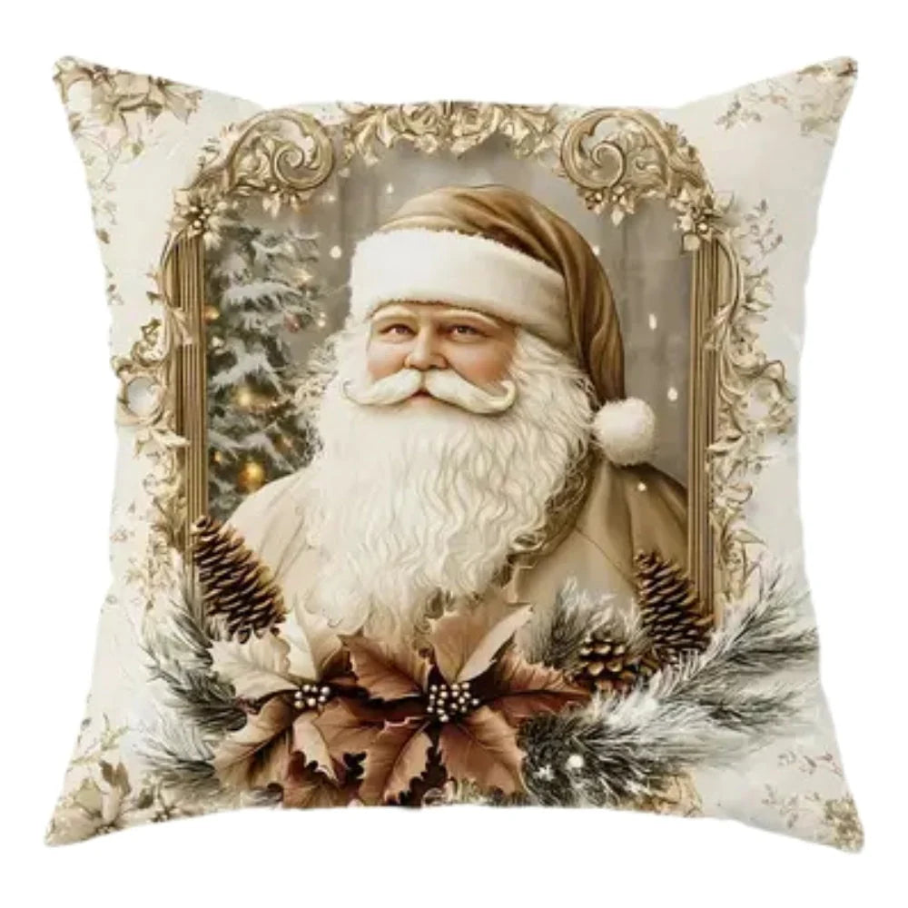 Cushion Cover | Christmas Gold Velvet Zippered & Machine-Washable