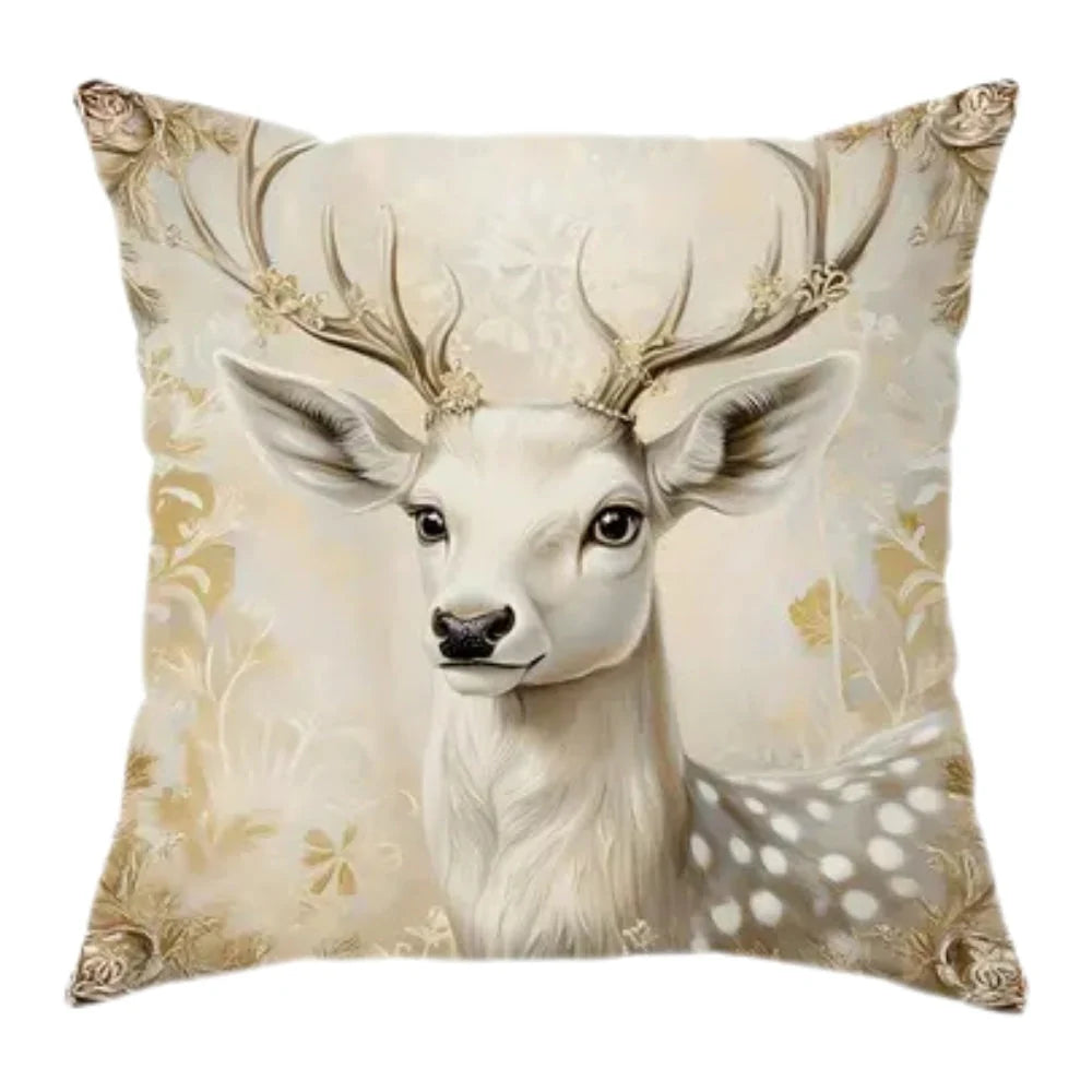 Cushion Cover | Christmas Gold Velvet Zippered & Machine-Washable
