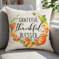 Cushion Cover | Pumpkin Print Cotton & Machine-Washable | 45 x 45 cm
