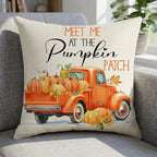 Cushion Cover | Pumpkin Print Cotton & Machine-Washable | 45 x 45 cm