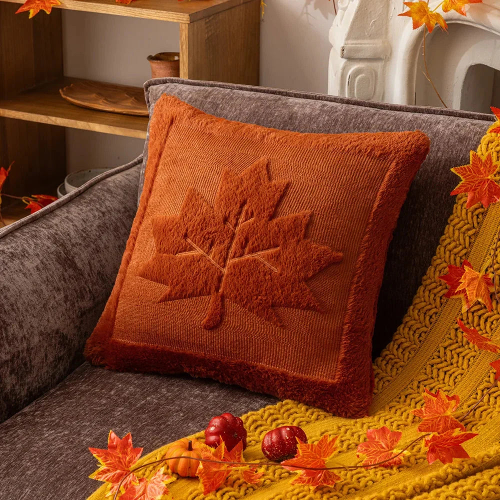 Cushion Cover | Sculptural Textured Embroidery & Plush Polyester | 18 x 18 in
