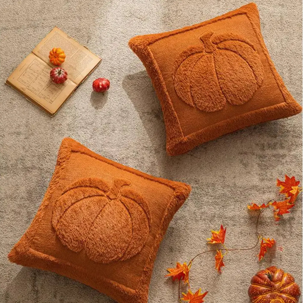Cushion Cover | Sculptural Textured Embroidery & Plush Polyester | 18 x 18 in