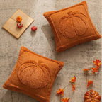Cushion Cover | Sculptural Textured Embroidery & Plush Polyester | 18 x 18 in