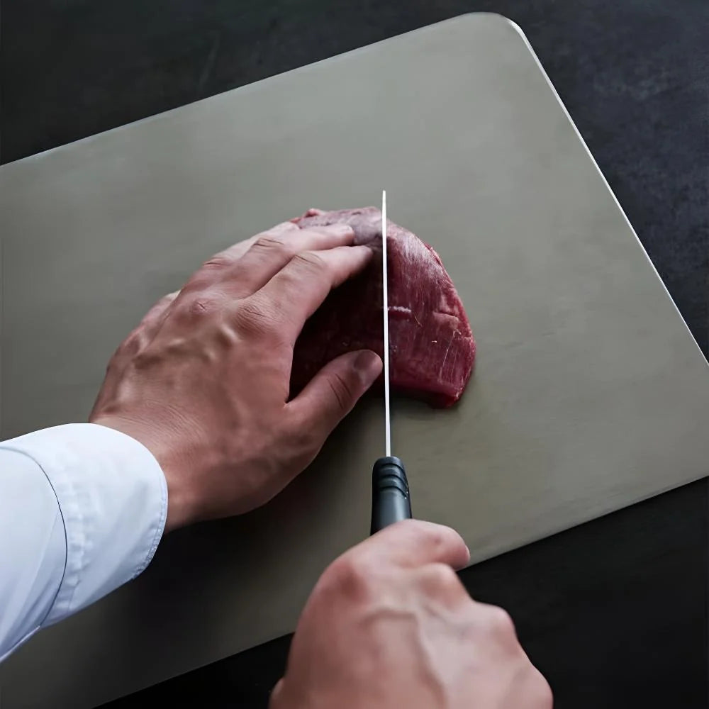 Cutting Board | SUS304 Stainless Steel Antibacterial Non-Porous & Knife-Friendly