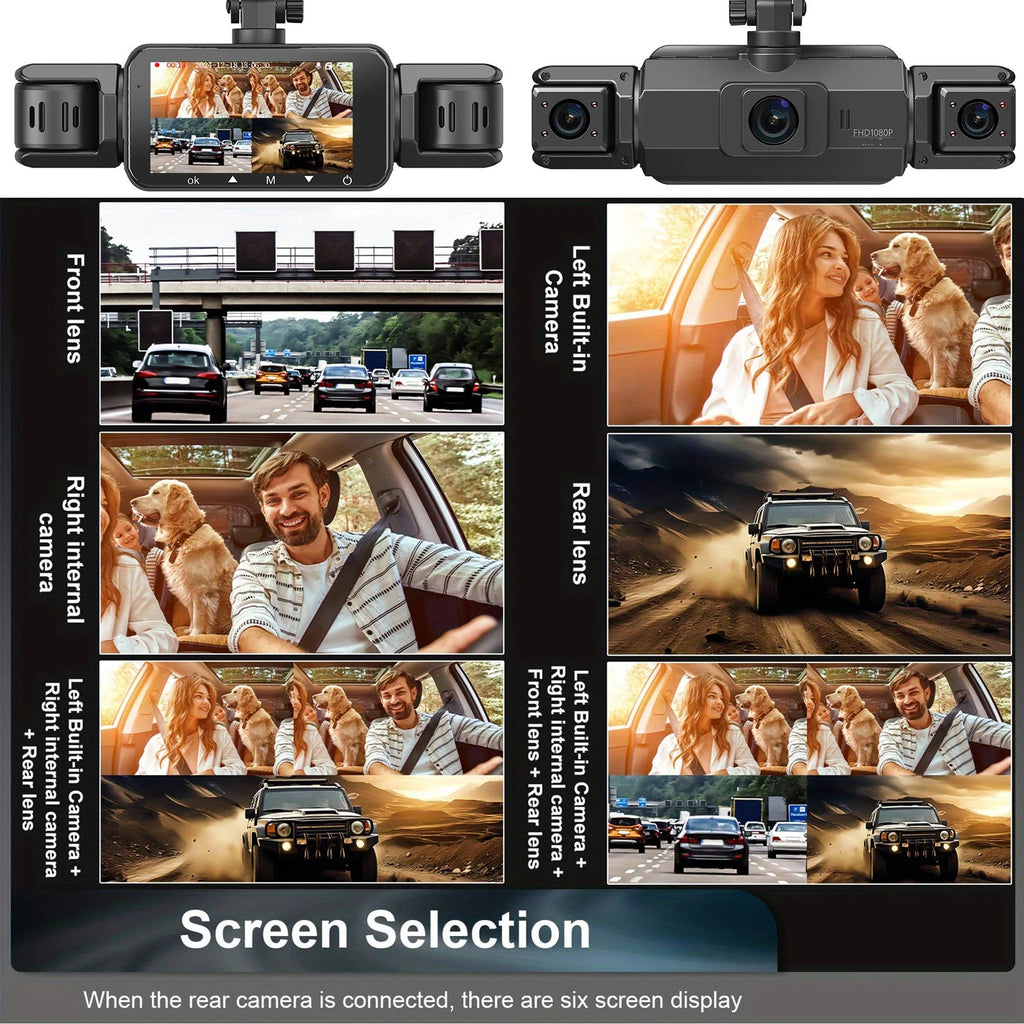 Dash Camera System | 4-Camera HD WiFi & Night Vision