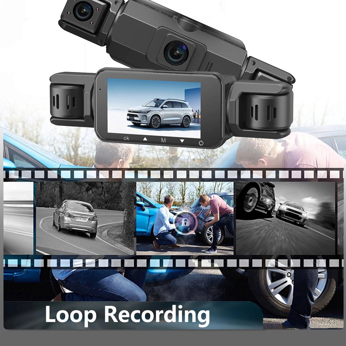 Dash Camera System | 4-Camera HD WiFi & Night Vision