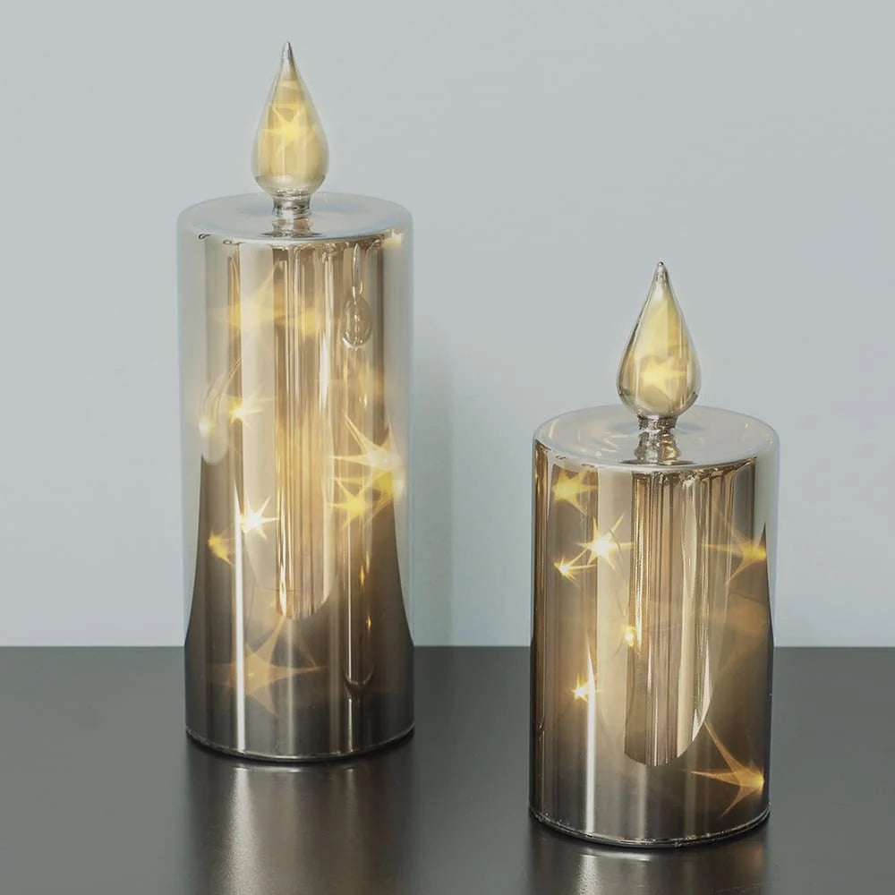 Decorative Candle Set | Starry LED & 6-Hour Timer | Set of 2