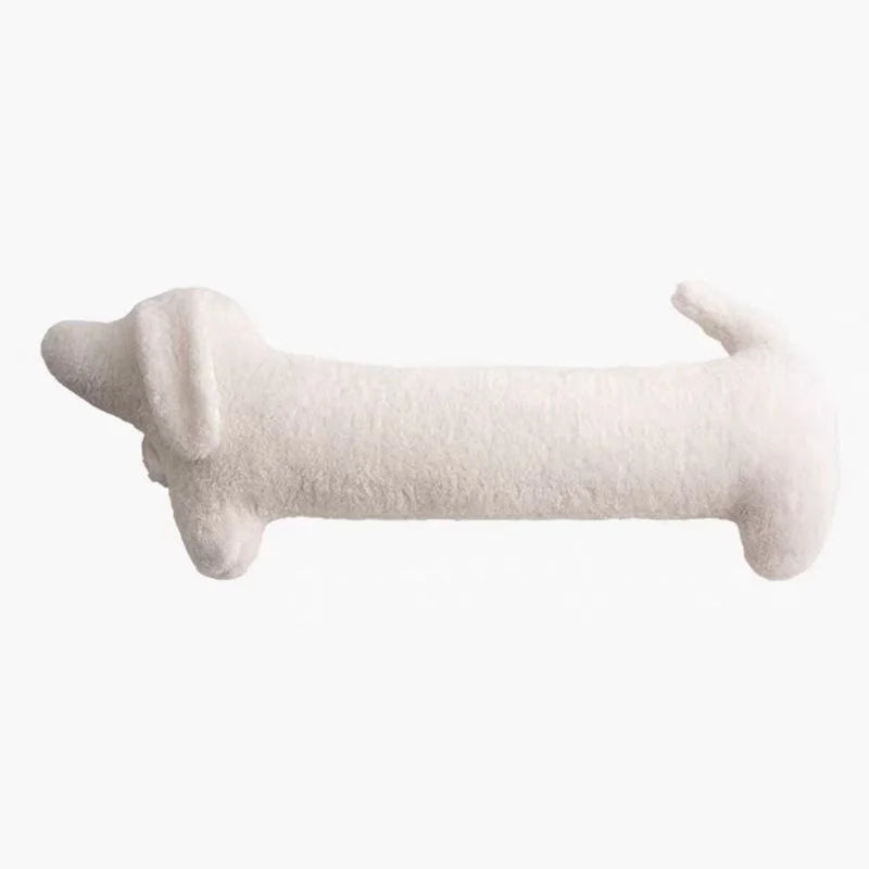 Decorative Cushion | Dachshund-Shaped Bouclé-Style Fabric | 68 cm