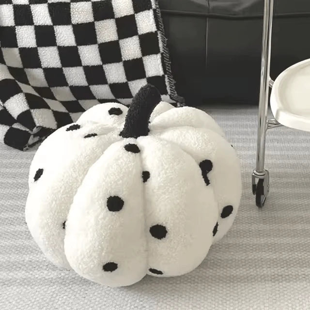 Decorative Cushion | Pumpkin Shape & Soft Textured Plush | 20 cm Diameter