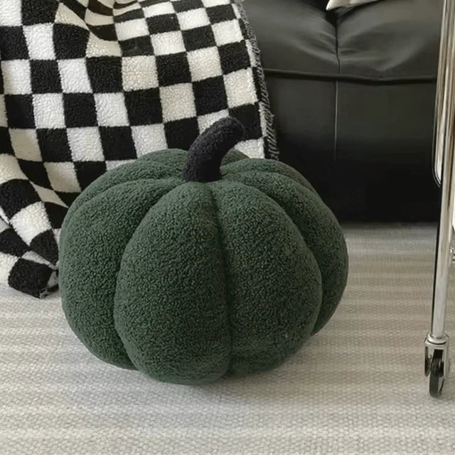 Decorative Cushion | Pumpkin Shape & Soft Textured Plush | 20 cm Diameter