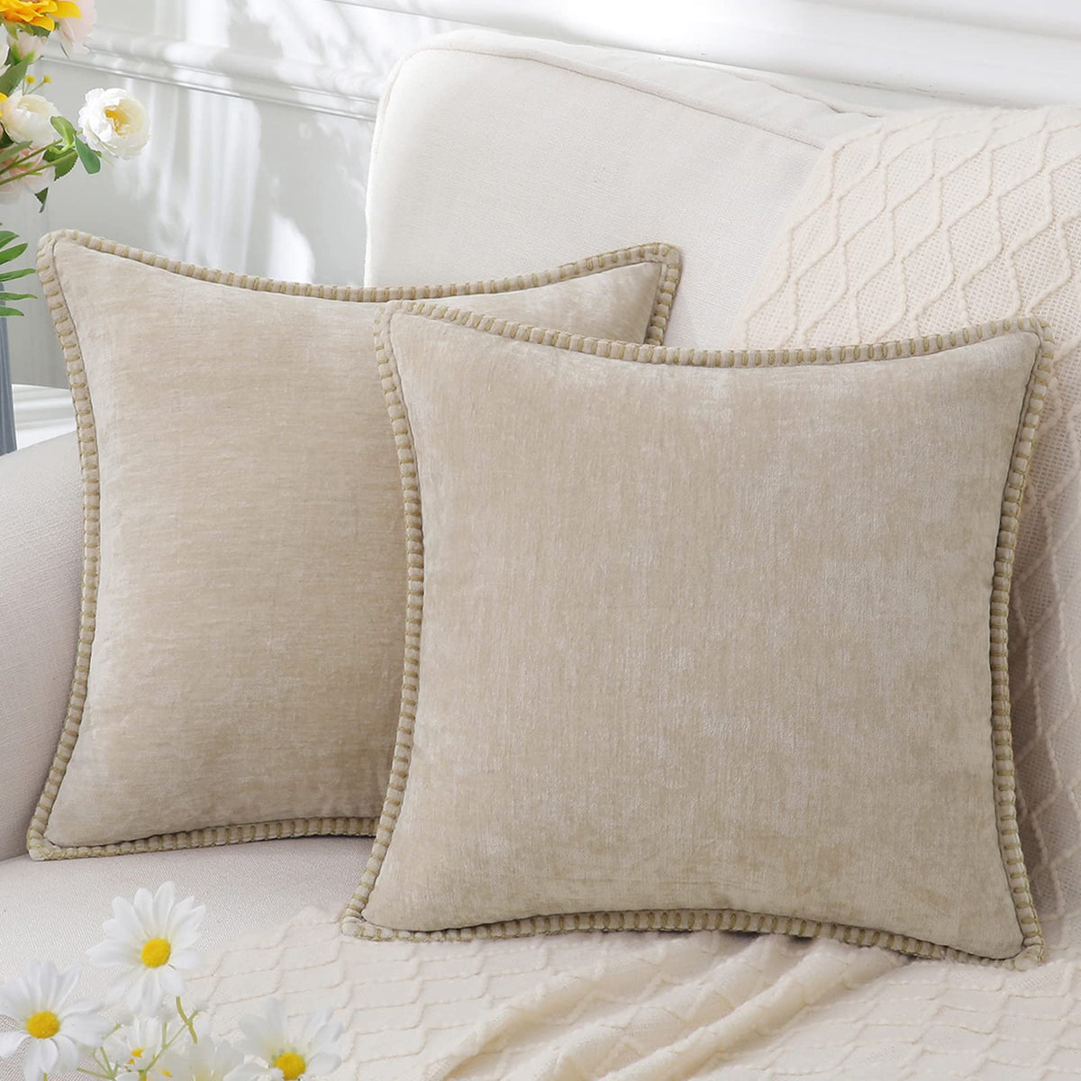 Decorative Cushion | Soft Chenille & Machine Washable at 30°C