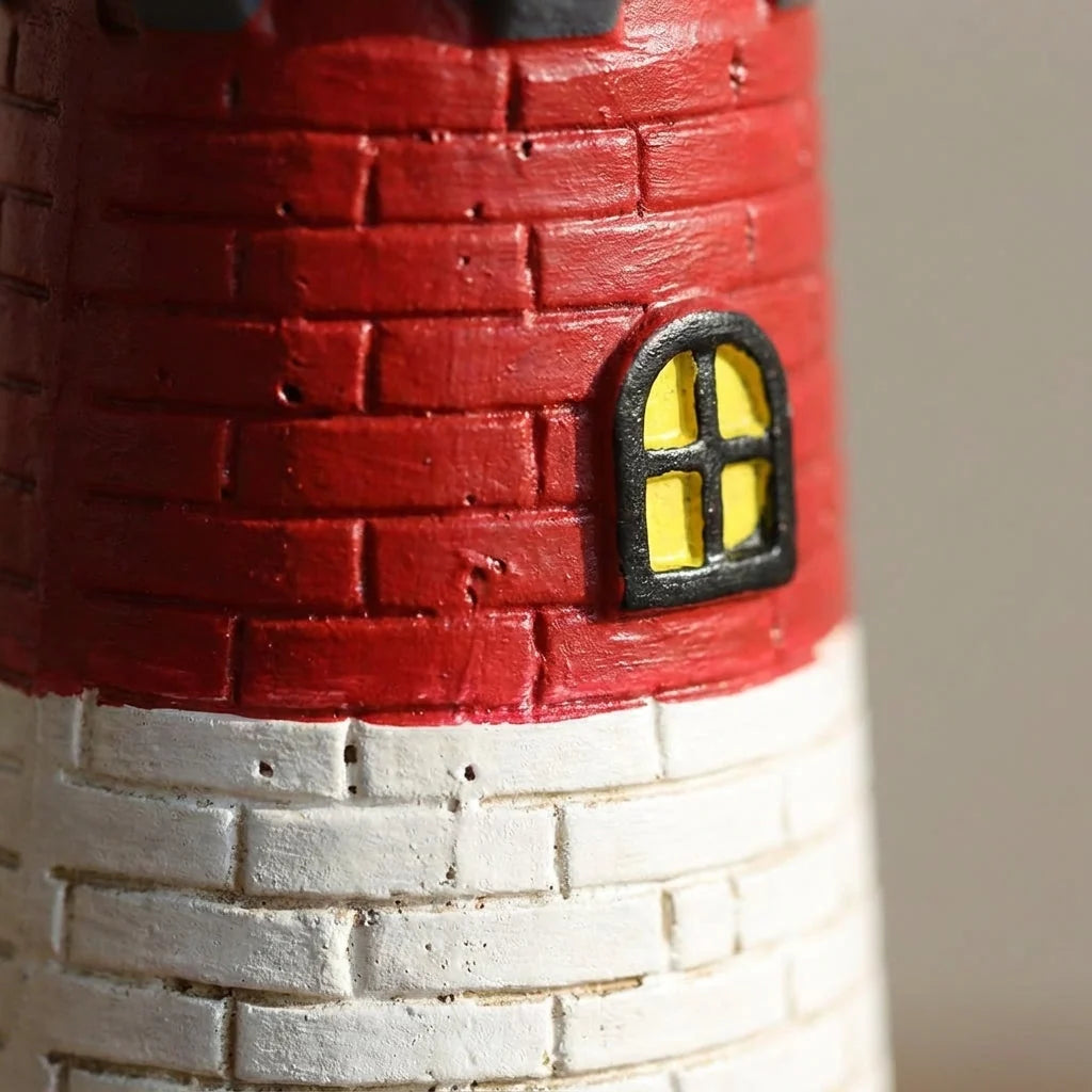 Decorative Lighthouse | Solar-Powered Rotating Beacon | 37.5 cm