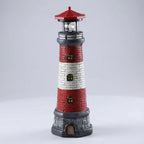 Decorative Lighthouse | Solar-Powered Rotating Beacon | 37.5 cm